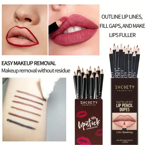 Cosmetics Lipstick Liner Set : pencils. 24pcs - Picture 9 of 9